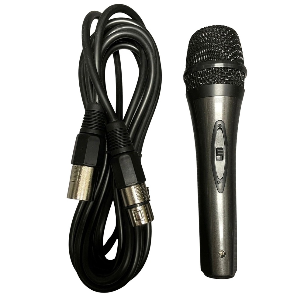 Dynamic Handheld Vocal Microphone with XLR Cable and Padded Case Gunmetal Grey